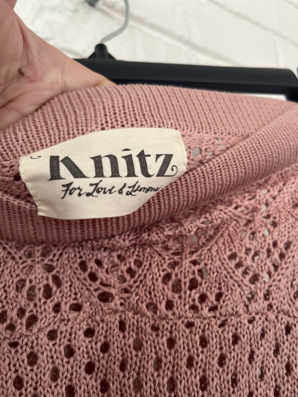 RARE Knitz by For Love & Lemons Rivington Dusty Rose Pencil Skirt Best Fit S/M - Picture 4 of 5